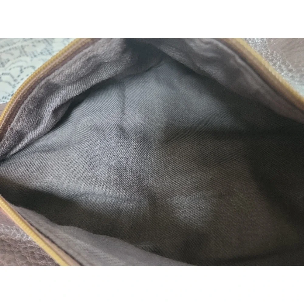 Relic Fossil Backpack/Purse‎ Brown Leather Zippered Pockets Adjustable Straps